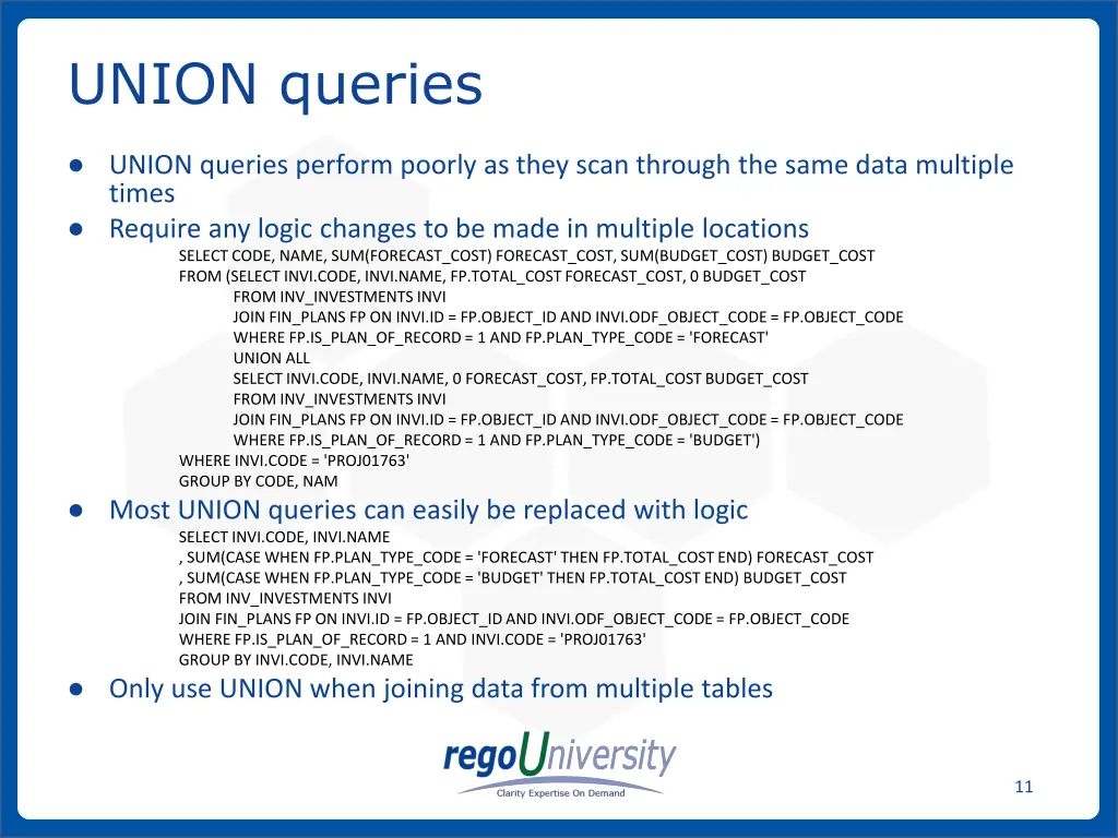 union queries