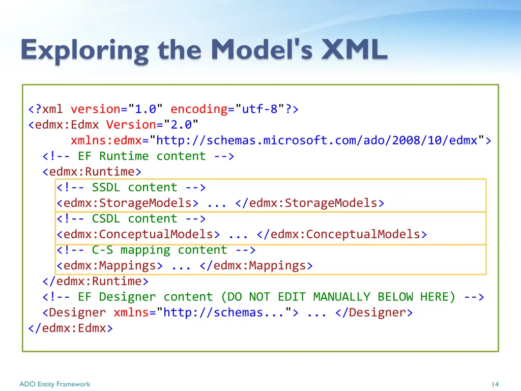 exploring the model s xml 1