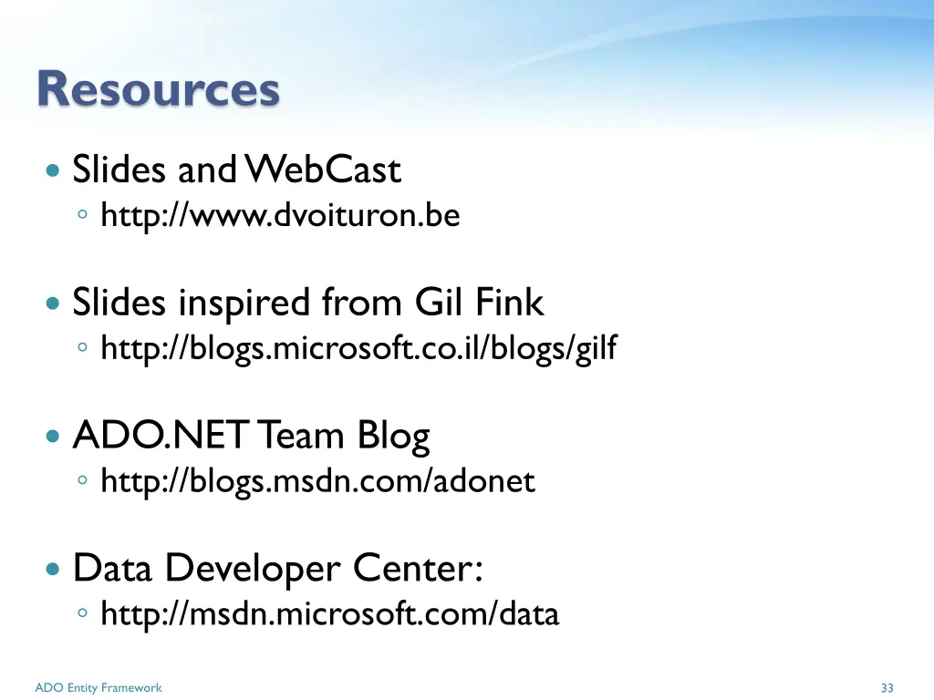 resources