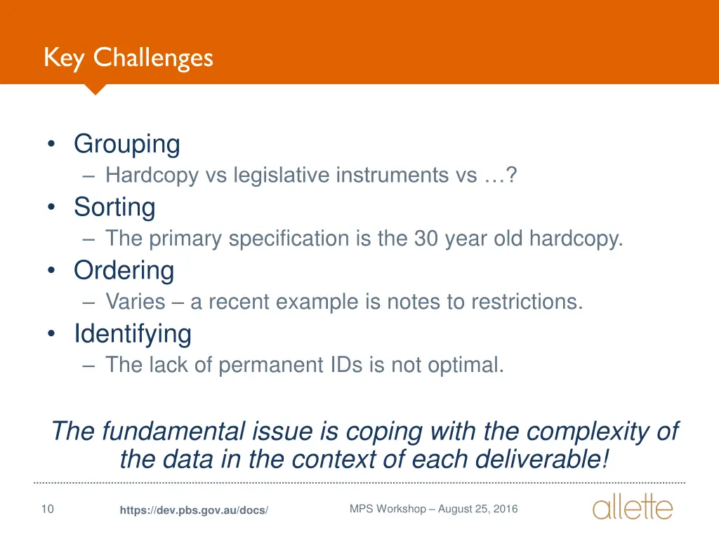 key challenges