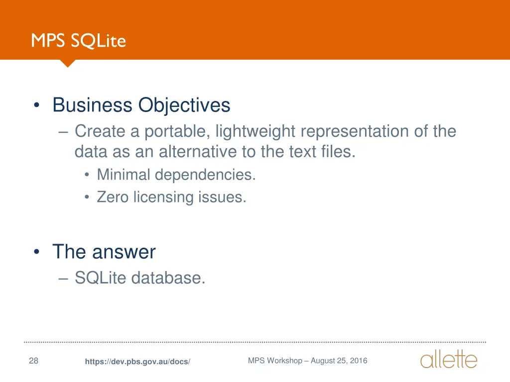 mps sqlite