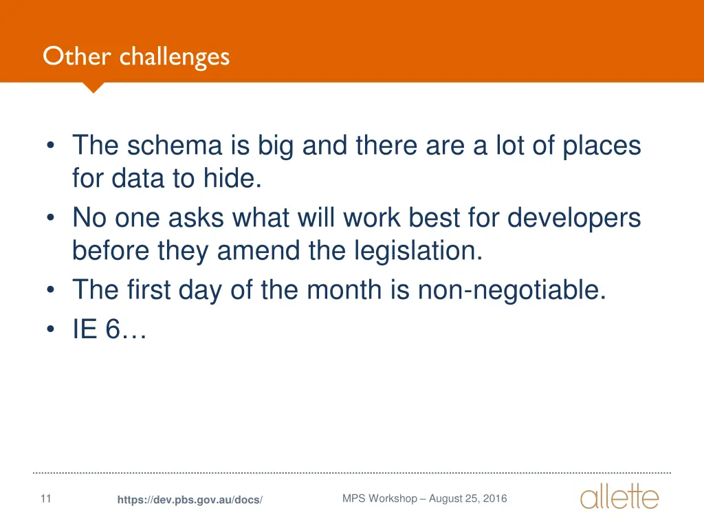 other challenges