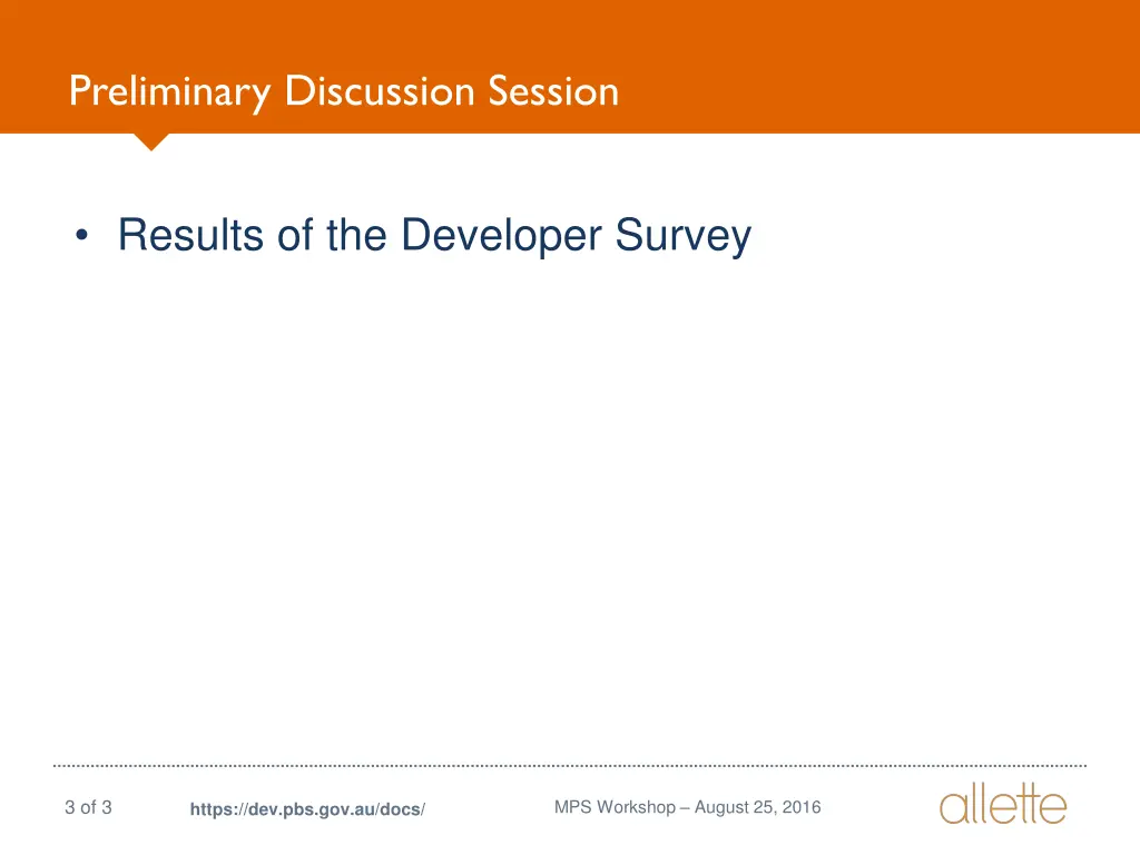 preliminary discussion session