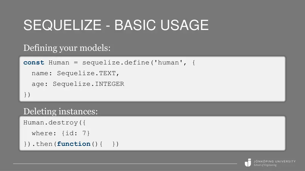 sequelize basic usage 7