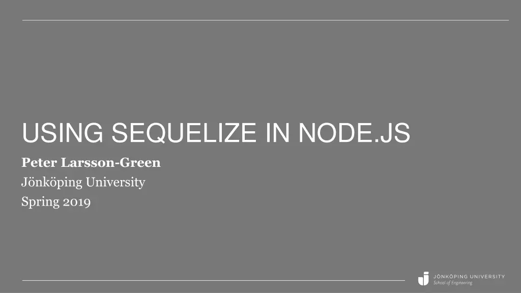 using sequelize in node js