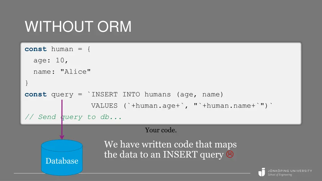 without orm