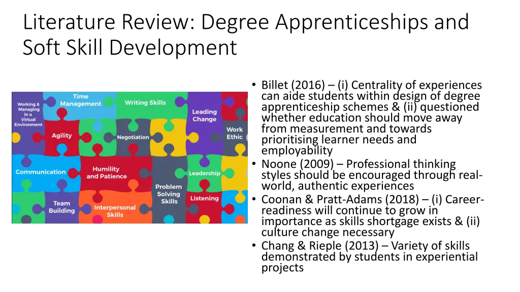 literature review degree apprenticeships and soft