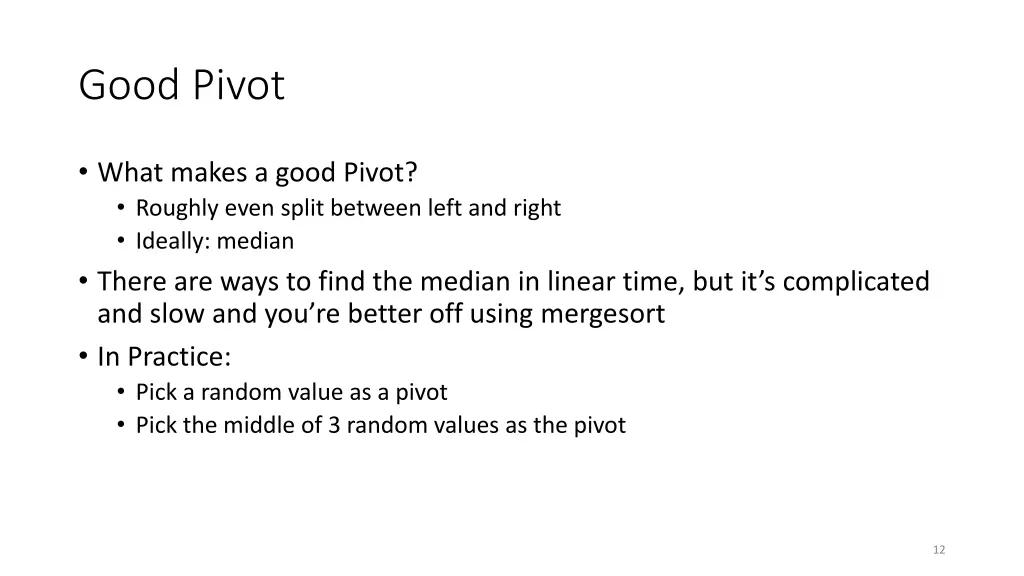 good pivot