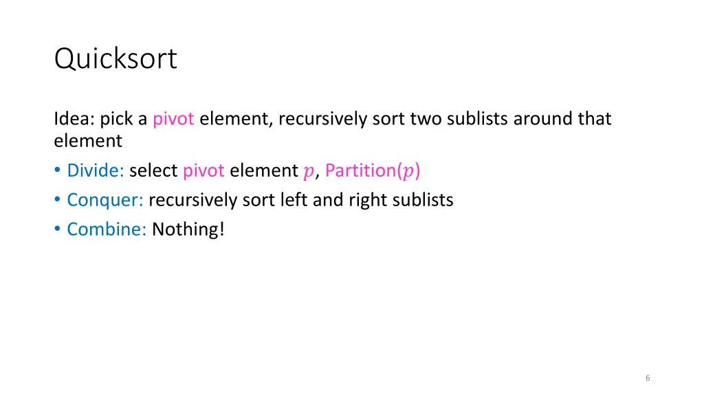 quicksort