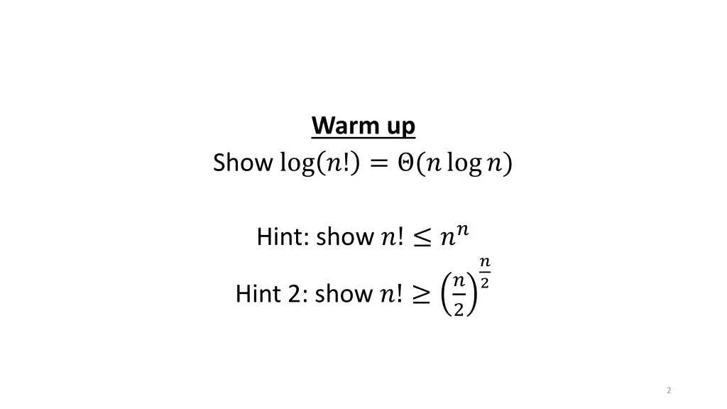 warm up