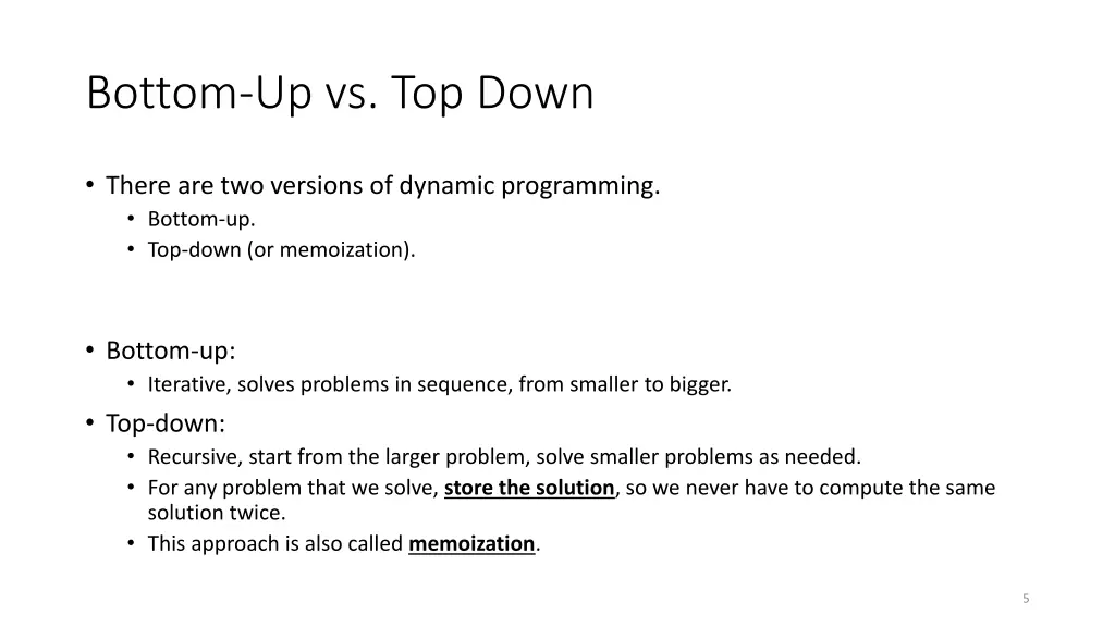 bottom up vs top down