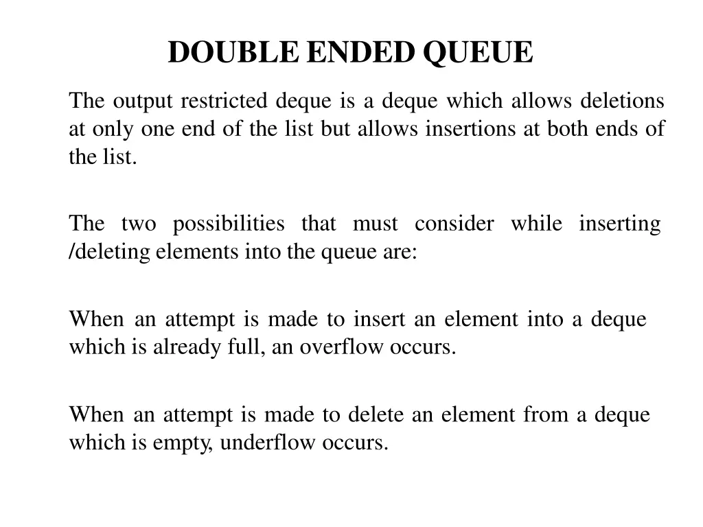 double ended queue 1