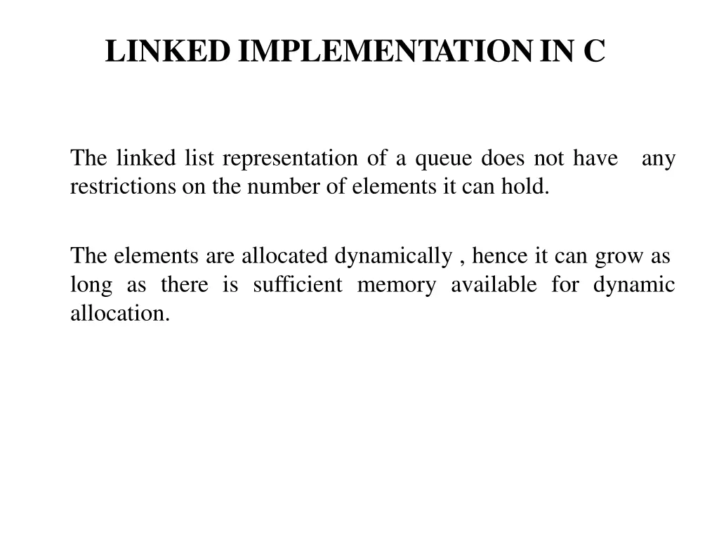 linked implementationin c 1