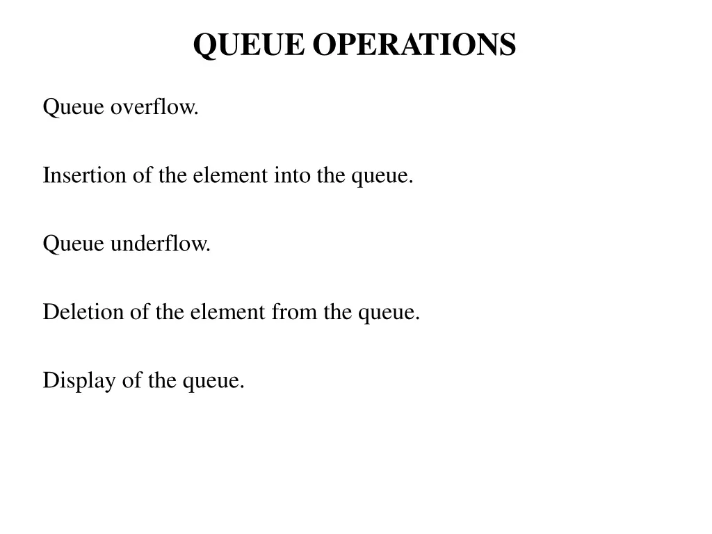 queue operations