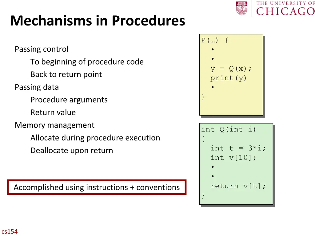 mechanisms in procedures 6