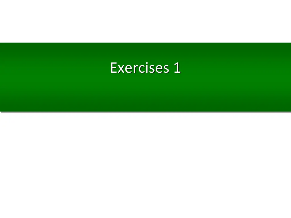 exercises 1