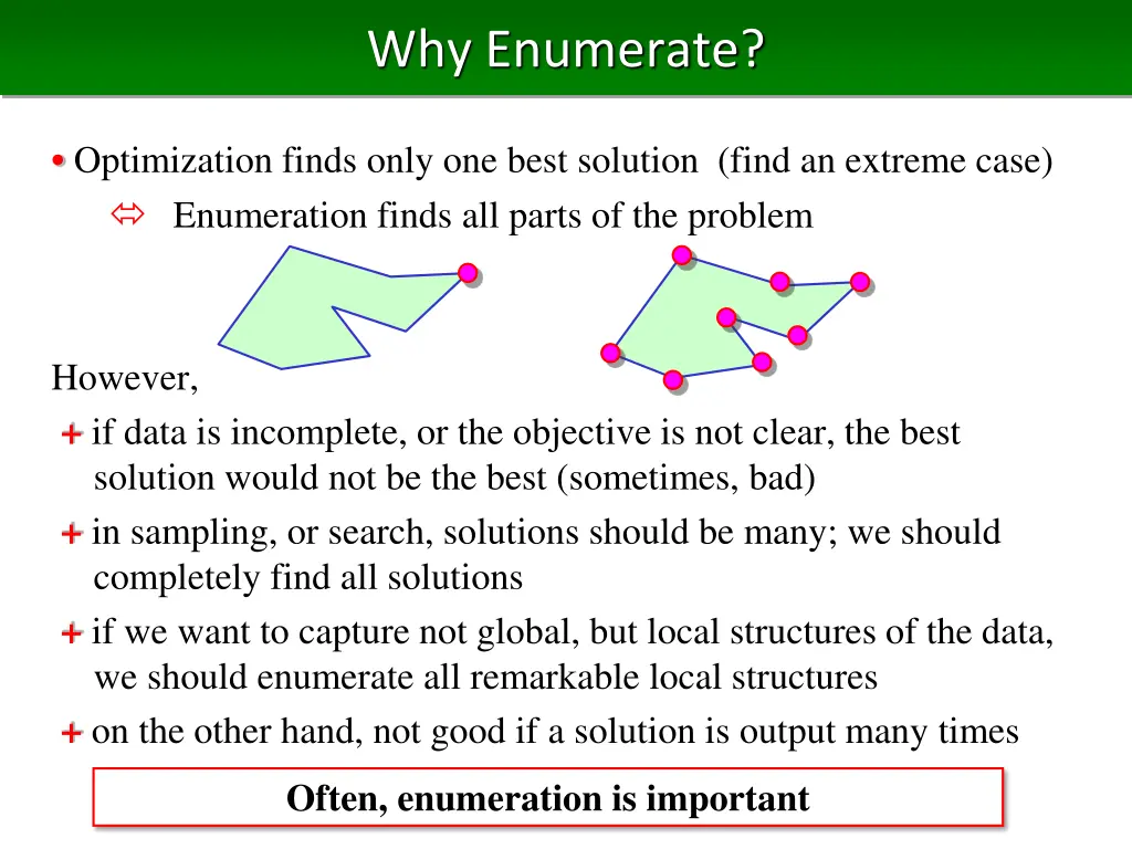 why enumerate