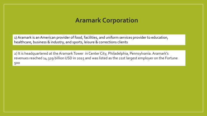 aramark corporation