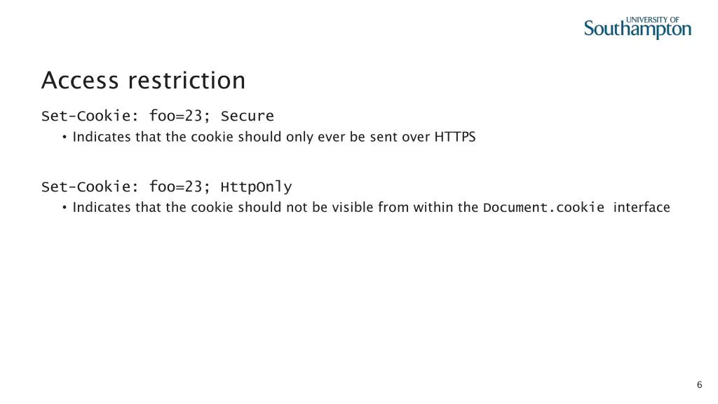 access restriction