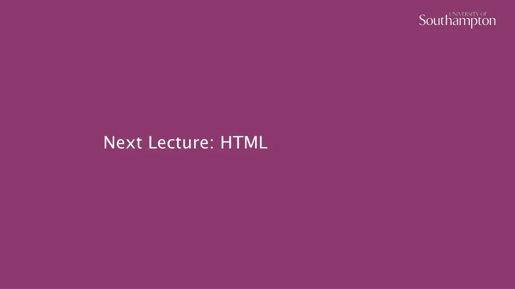 next lecture html