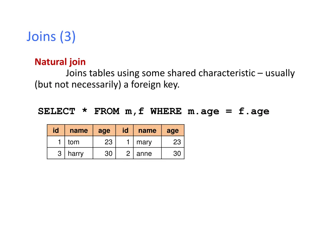 joins 3