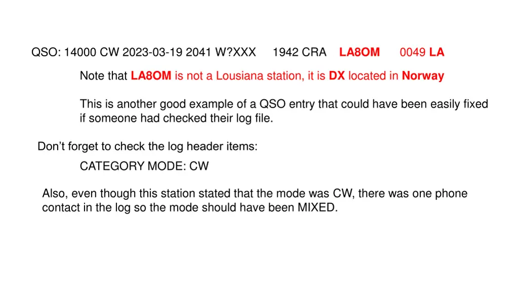 qso 14000 cw 2023 03 19 2041 w xxx 1942 cra la8om