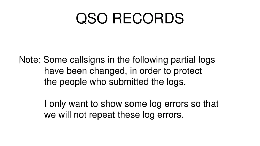 qso records