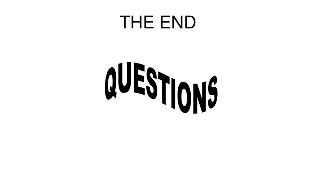 the end