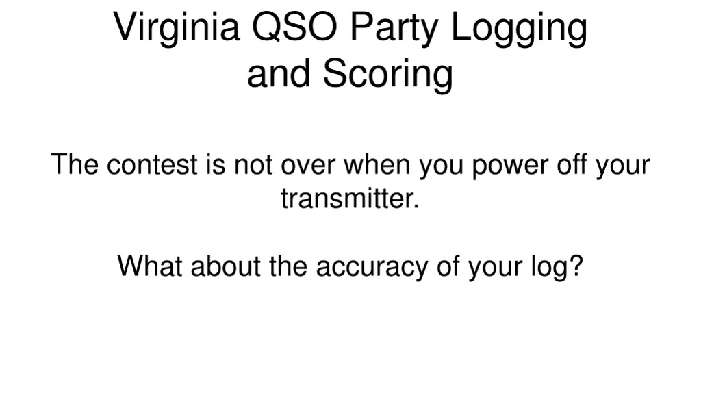 virginia qso party logging and scoring 1