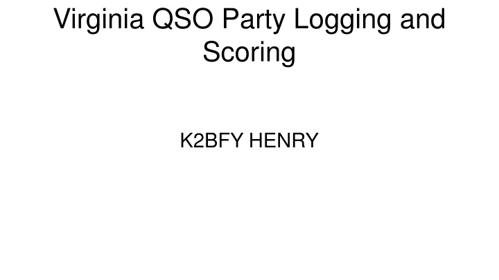 virginia qso party logging and scoring