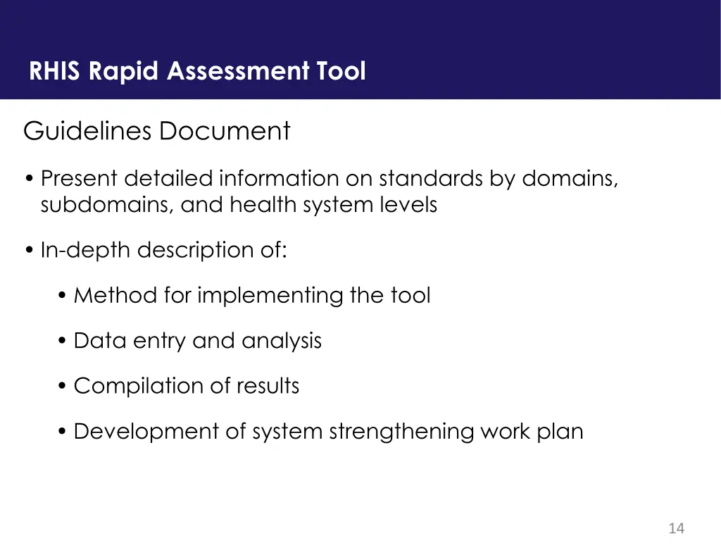 rhis rapid assessment tool 8
