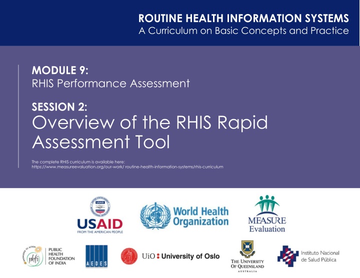 routine health information systems a curriculum