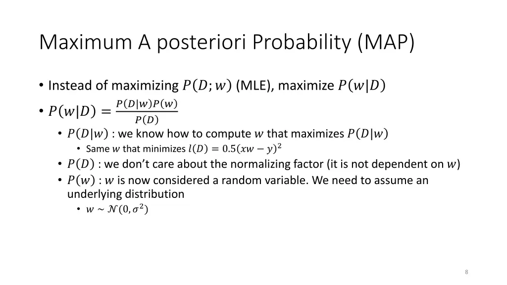 maximum a posteriori probability map