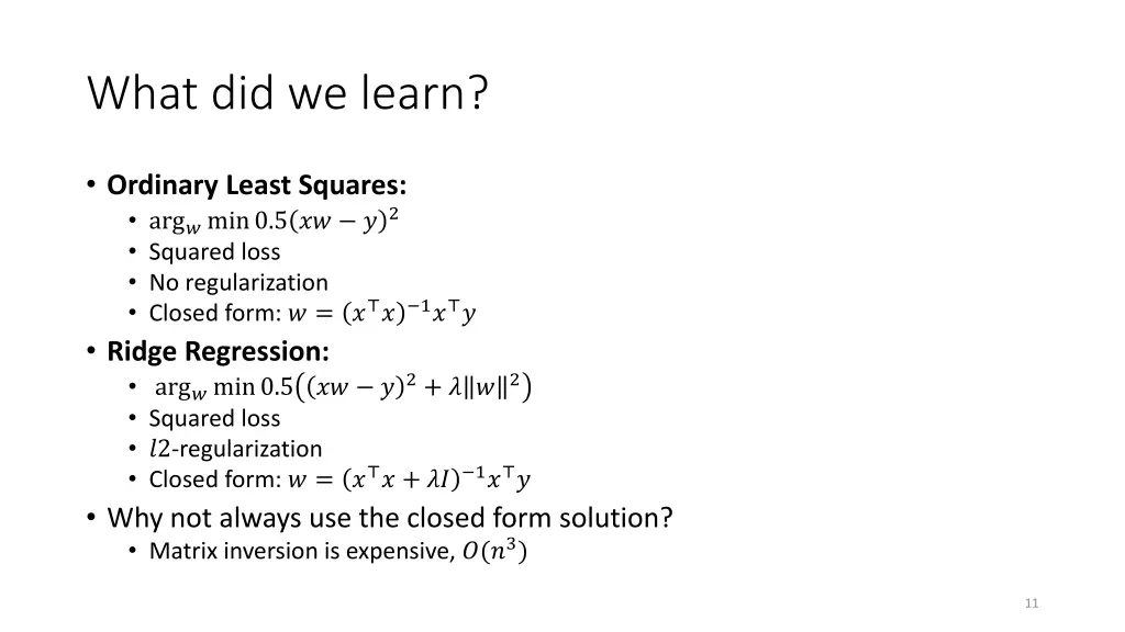 what did we learn