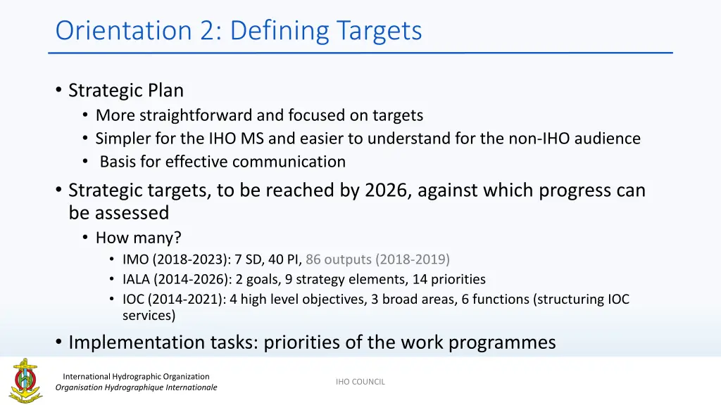 orientation 2 defining targets