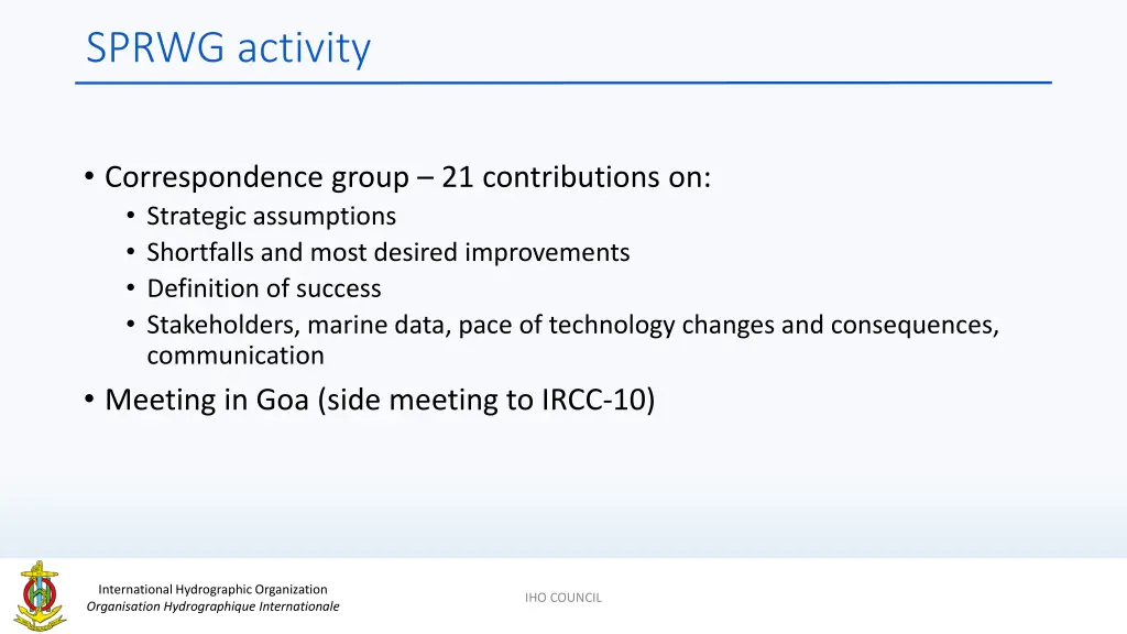 sprwg activity