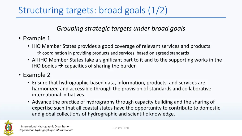 structuring targets broad goals 1 2
