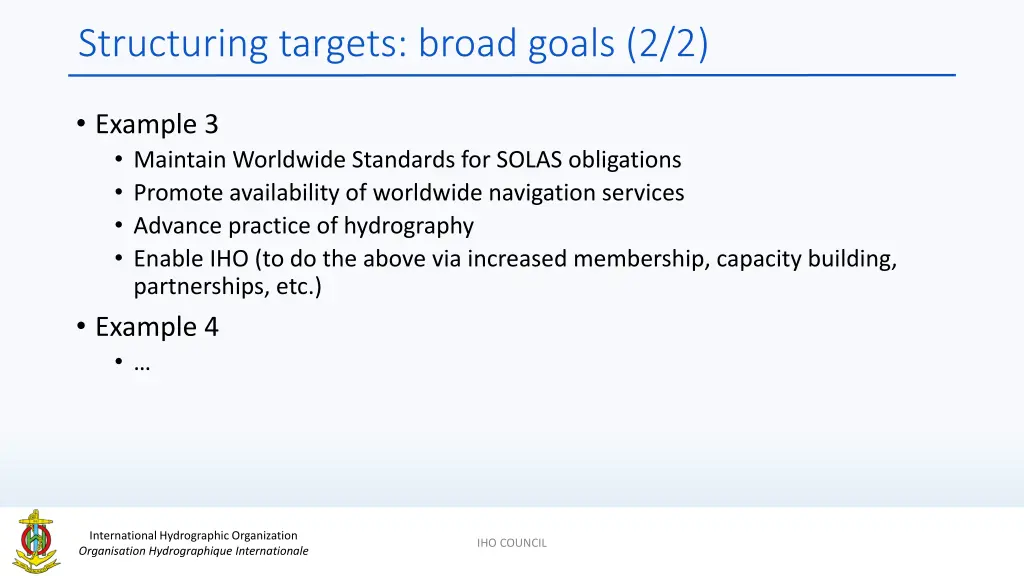 structuring targets broad goals 2 2