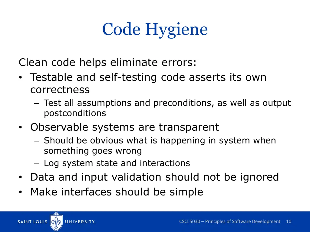 code hygiene