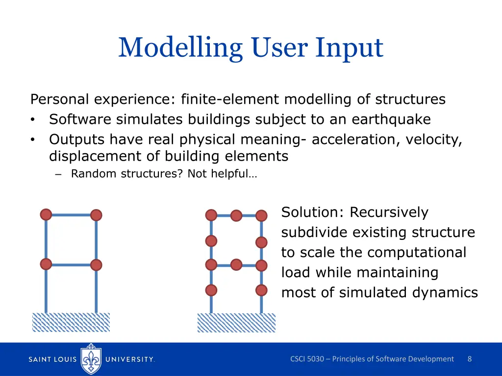 modelling user input 1