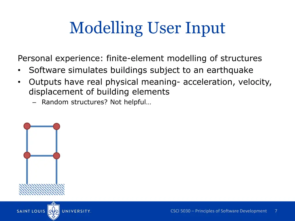 modelling user input