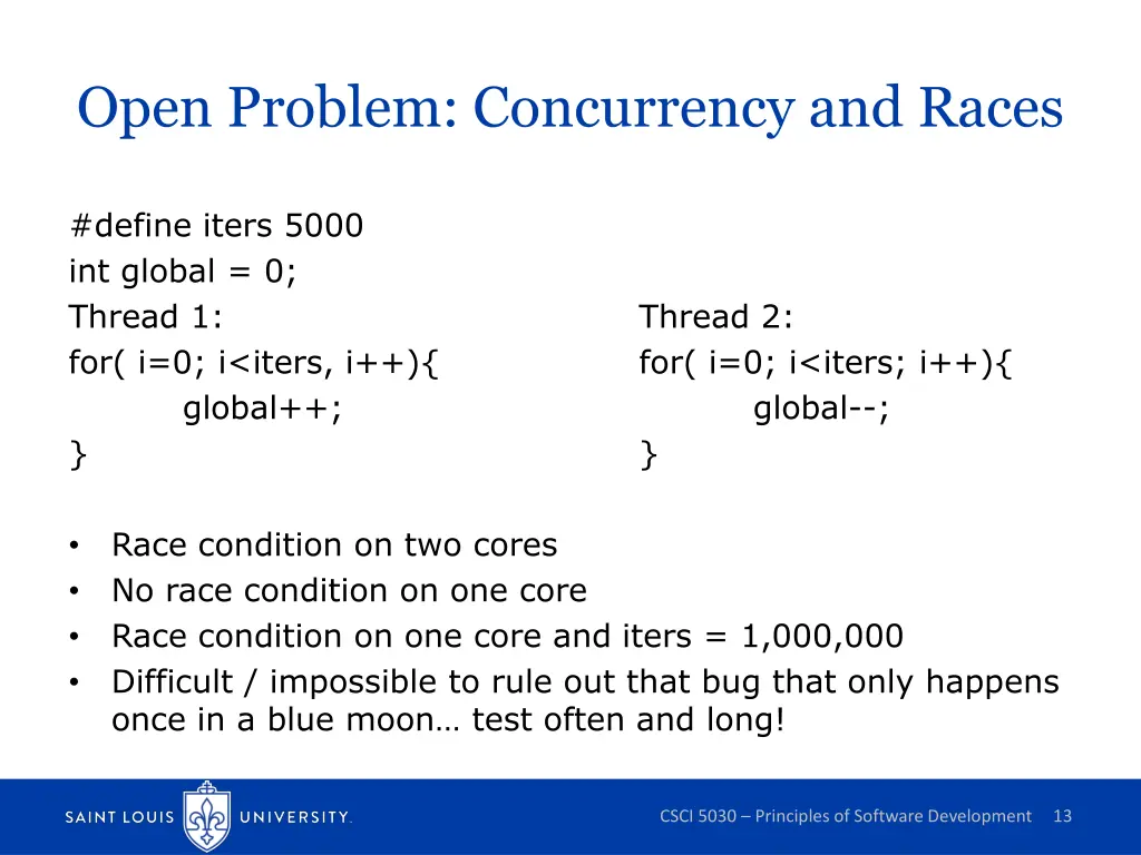 open problem concurrency and races