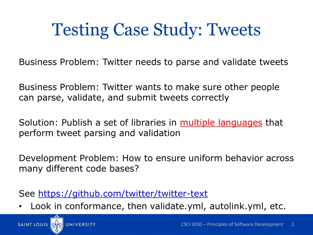 testing case study tweets