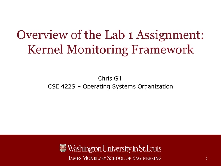overview of the lab 1 assignment kernel