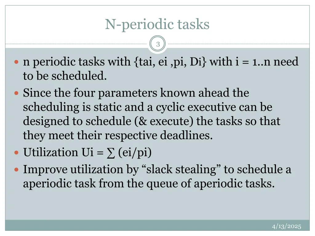 n periodic tasks
