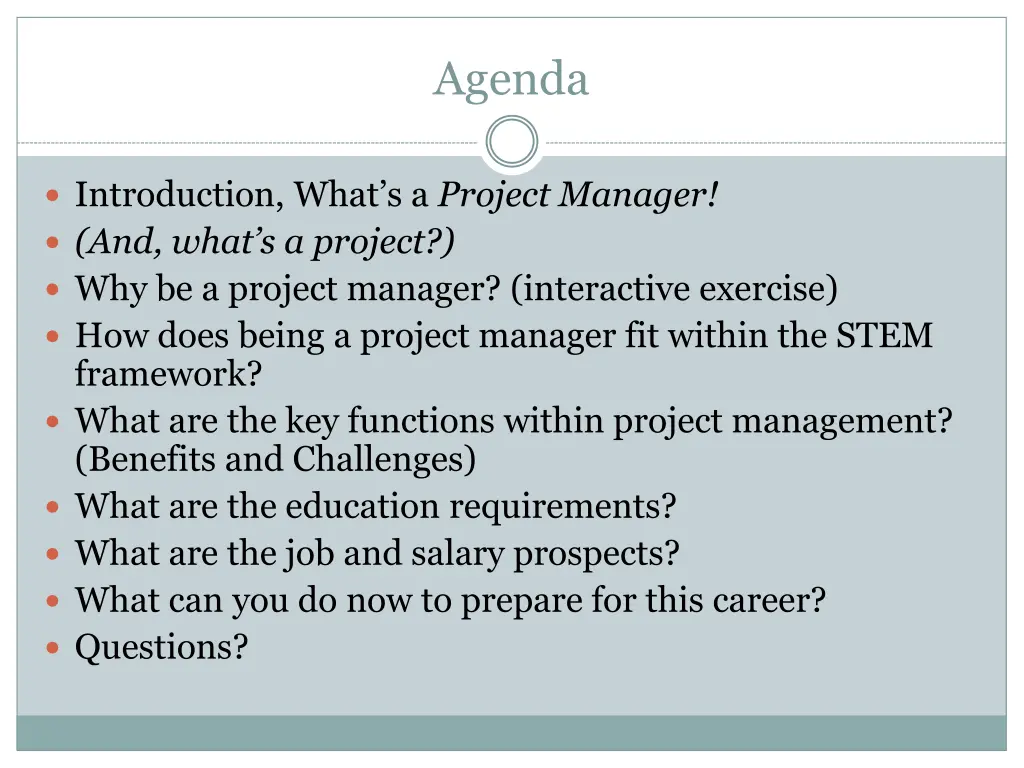 agenda