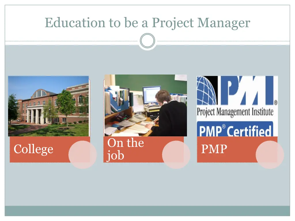 education to be a project manager