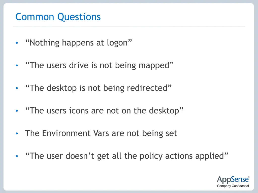 common questions