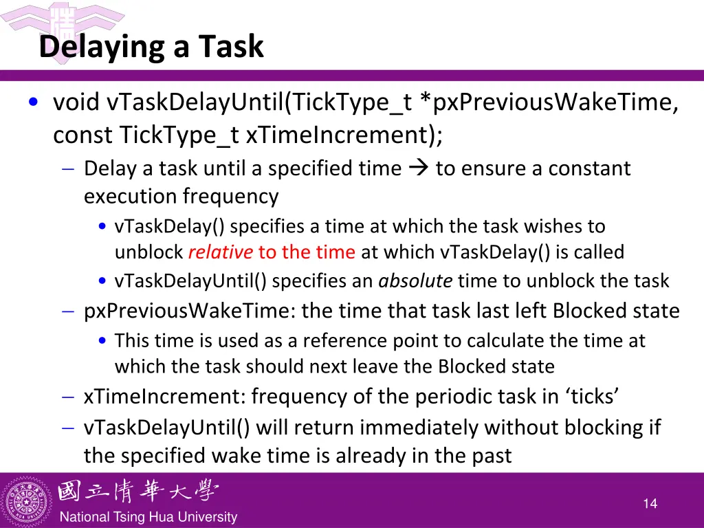 delaying a task 1