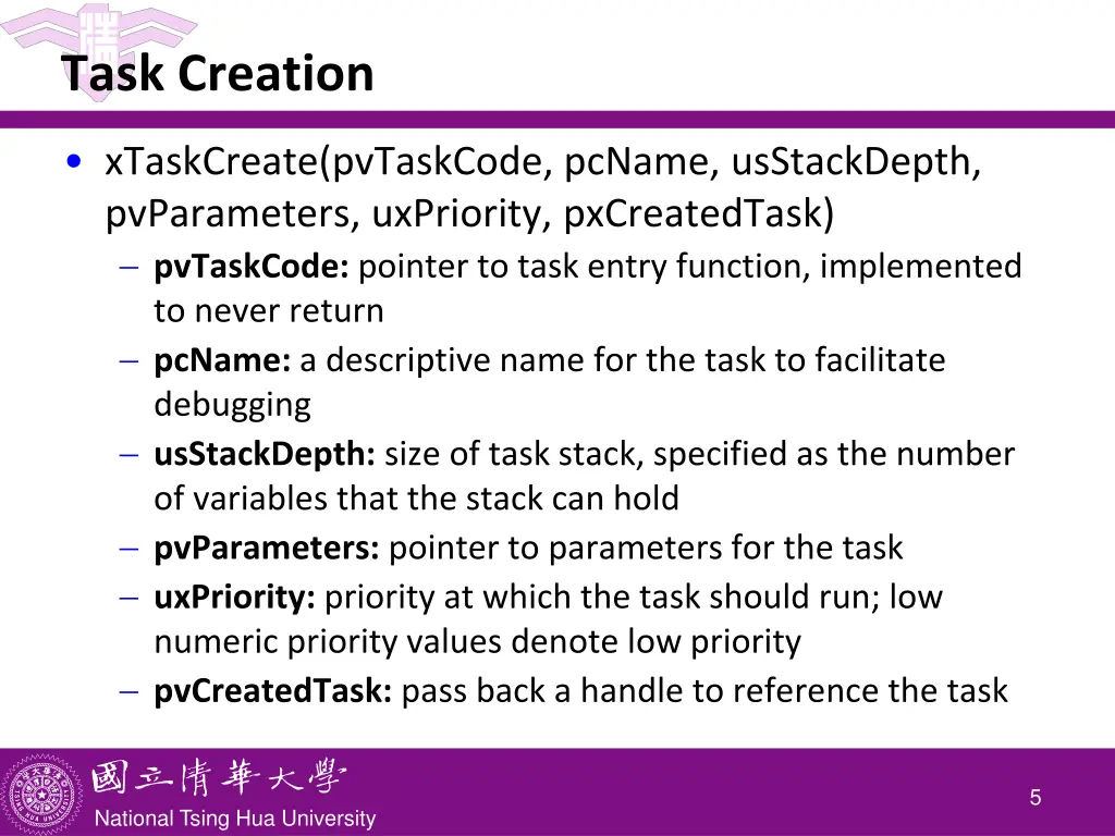 task creation